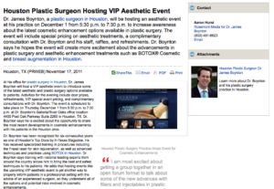 plastic, surgeon, surgery, aesthetic, event, houston, tx