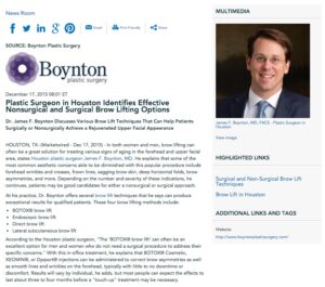 plastic surgeon in houston,surgical brow lift,nonsurgical brow lift,dr james boynton